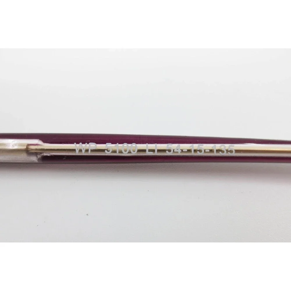 WP 5100 LI Purple Clear Round Eyeglass Frames Gold Tone Accents Vintage